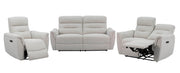 Levoluxe Sofa Set Weave Beige Cain 3 Piece Power Reclining Sofa, Loveseat and Chair Set in Weave Fabric - Available in 2 Colours