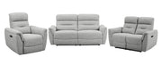 Levoluxe Sofa Set Weave Grey Cain 3 Piece Power Reclining Sofa, Loveseat and Chair Set in Weave Fabric - Available in 2 Colours