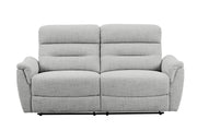 Levoluxe Sofa Weave Grey Cain 76" Power Reclining Sofa in Weave Fabric - Available in 2 Colours