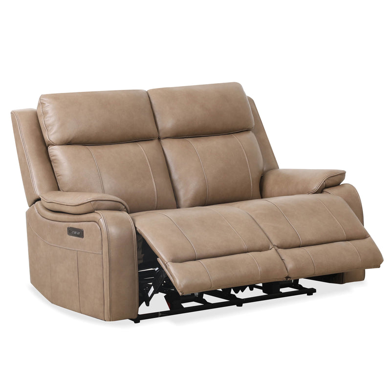 Levoluxe Taupe Brindle 60" Leather Match Power Reclining 2 Seater Loveseat - Available in 2 Colours