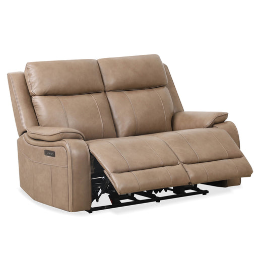 Levoluxe Taupe Brindle 60" Leather Match Power Reclining 2 Seater Loveseat - Available in 2 Colours