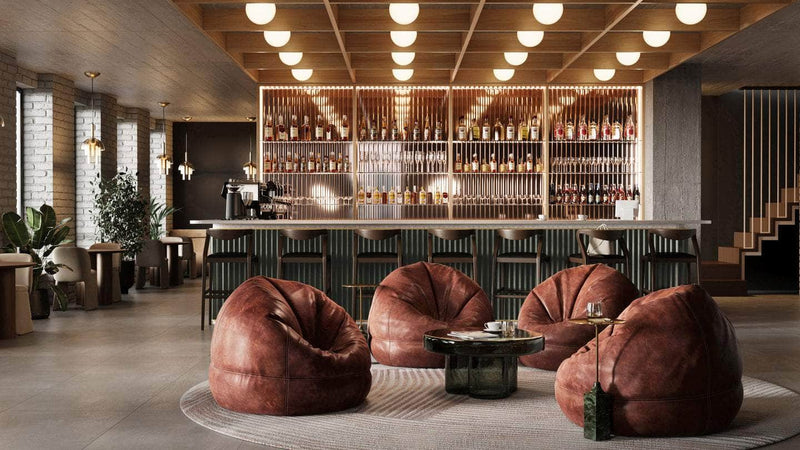 LuxeLoungers Chair The Big Pear Leather Bean Bag Chair - Available in 5 Colours