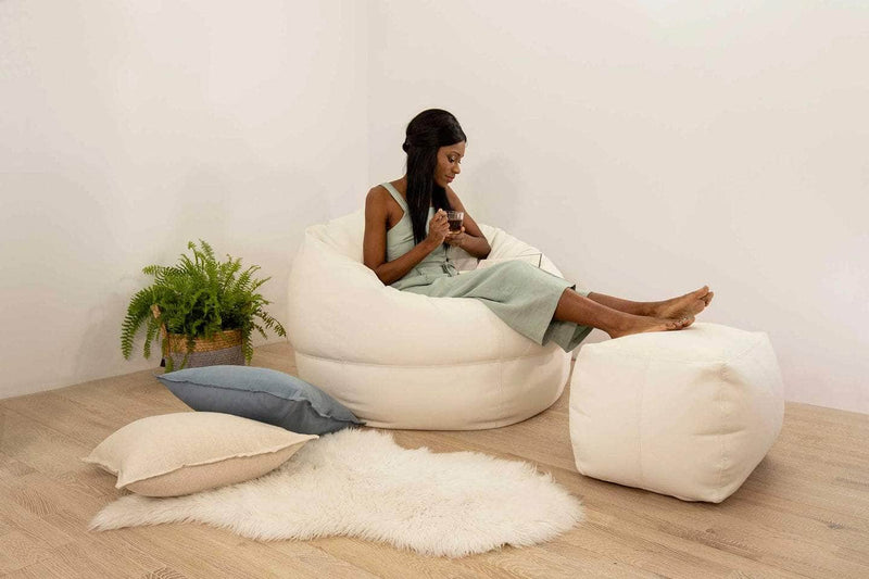 LuxeLoungers Chair The Big Pear Leather Bean Bag Chair - Available in 5 Colours