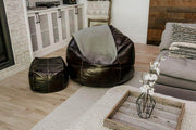 LuxeLoungers Chair The Big Pear Leather Bean Bag Chair - Available in 5 Colours