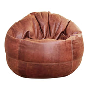 LuxeLoungers Chair Tobacco The Big Pear Leather Bean Bag Chair - Available in 5 Colours