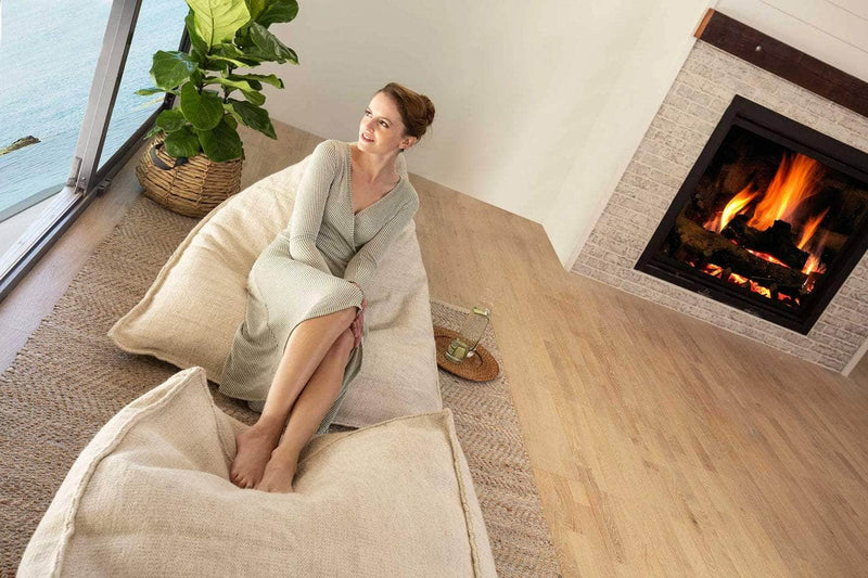 LuxeLoungers Ottoman The Boite Wool/Bamboo Bean Bag Ottoman in Beige