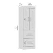 Modubox Armoire Edge 25W Wardrobe in White