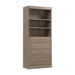 Modubox Bookcase Ash Grey Pur 36” Storage Unit with 3 Drawers - Available in 7 Colours