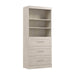 Modubox Bookcase Linen White Oak Pur 36” Storage Unit with 3 Drawers - Available in 7 Colours