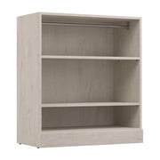 Modubox Bookcase Linen White Oak Versatile Low Storage Unit With Rod - Available in 3 Colours