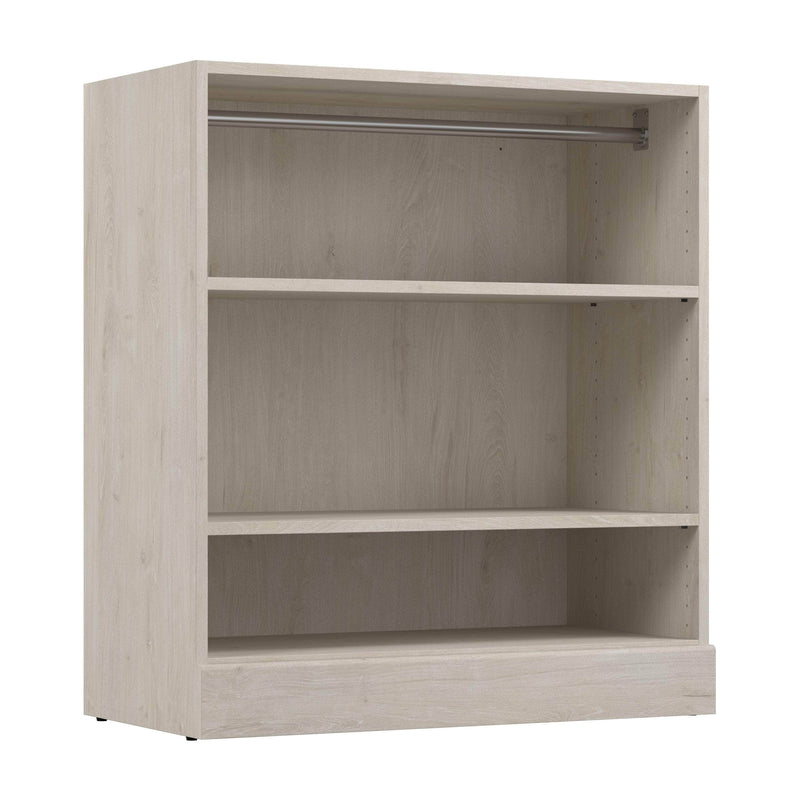 Modubox Bookcase Linen White Oak Versatile Low Storage Unit With Rod - Available in 3 Colours