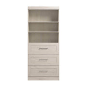 Modubox Bookcase Pur 36” Storage Unit with 3 Drawers - Available in 7 Colours