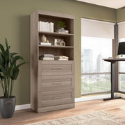 Modubox Bookcase Pur 36” Storage Unit with 3 Drawers - Available in 7 Colours