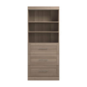 Modubox Bookcase Pur 36” Storage Unit with 3 Drawers - Available in 7 Colours