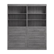 Modubox Closet Organizer Bark Grey Pur 72W Closet Organization System with Drawers - Available in 4 Colours