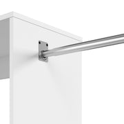 Modubox Closet Organizer Carina 24W Closet Organizer with Shoe Shelves, Clothing Rods and Cubbies in White