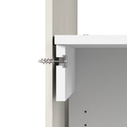 Modubox Closet Organizer Carina 24W Closet Organizer with Shoe Shelves, Clothing Rods and Cubbies in White