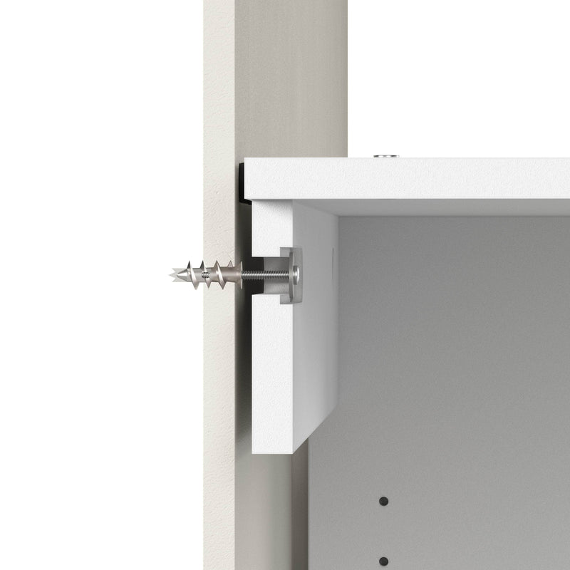 Modubox Closet Organizer Carina 24W Closet Organizer with Shoe Shelves, Clothing Rods and Cubbies in White