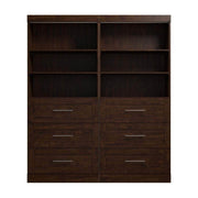 Modubox Closet Organizer Chocolate Pur 72W Closet Organization System with Drawers - Available in 4 Colours