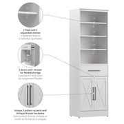 Modubox Closet Organizer Key West 25W Closet Organizer with Drawer and Doors - Available in 2 Colours