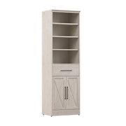 Modubox Closet Organizer Linen White Oak Key West 25W Closet Organizer with Drawer and Doors - Available in 2 Colours