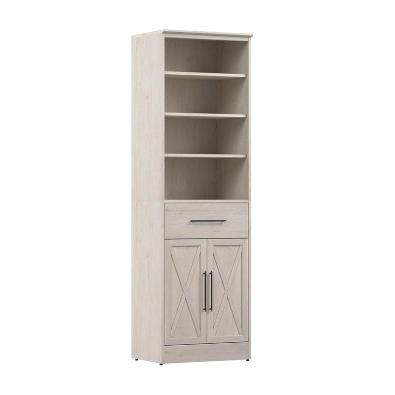 Modubox Closet Organizer Linen White Oak Key West 25W Closet Organizer with Drawer and Doors - Available in 2 Colours