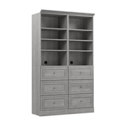 Modubox Closet Organizer Platinum Grey Versatile 50W Closet Organization System with Drawers - Available in 2 Colours