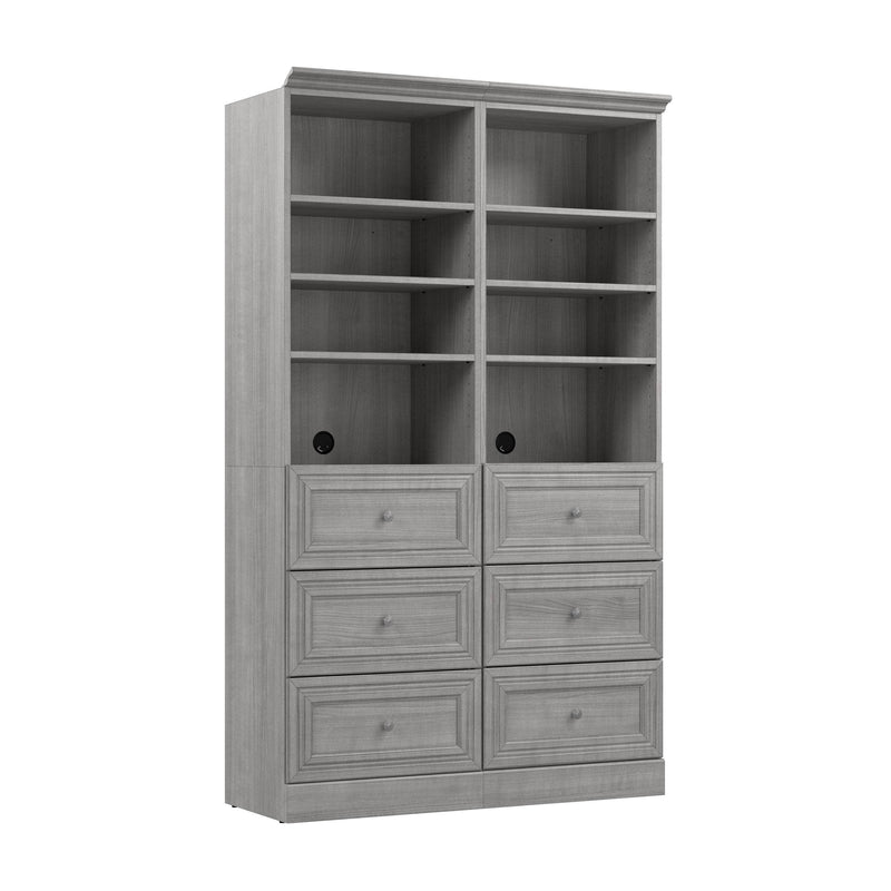 Modubox Closet Organizer Platinum Grey Versatile 50W Closet Organization System with Drawers - Available in 2 Colours