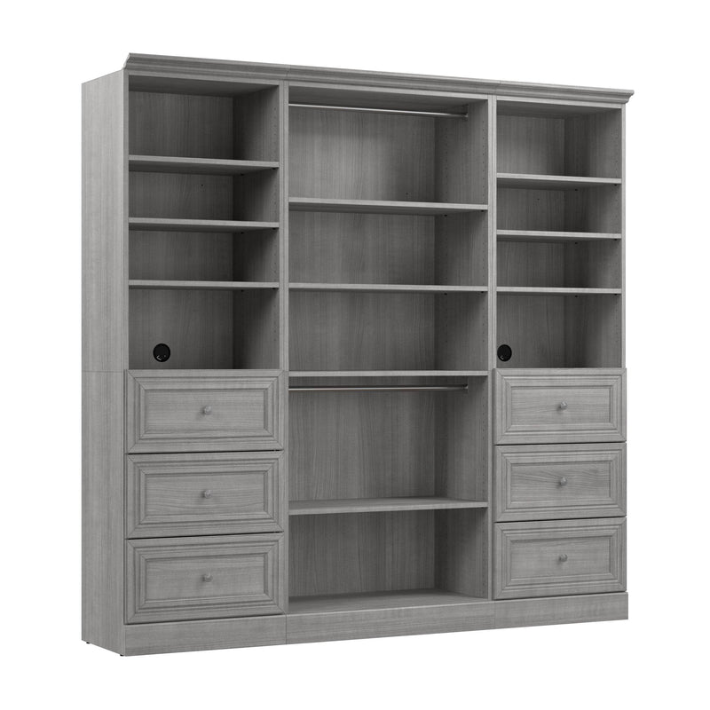 Modubox Closet Organizer Platinum Grey Versatile 86W Closet Organizer with Drawers - Available in 2 Colours