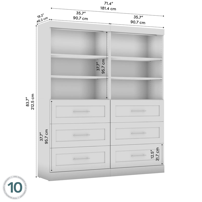 Modubox Closet Organizer Pur 72” Closet Organizer - Available in 7 Colours