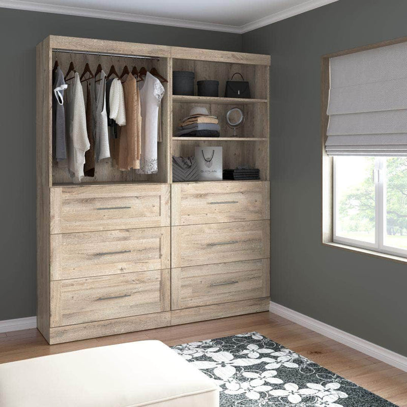 Modubox Closet Organizer Pur 72W Closet Organization System with Drawers - Available in 4 Colours