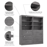 Modubox Closet Organizer Pur 72W Closet Organization System with Drawers - Available in 4 Colours