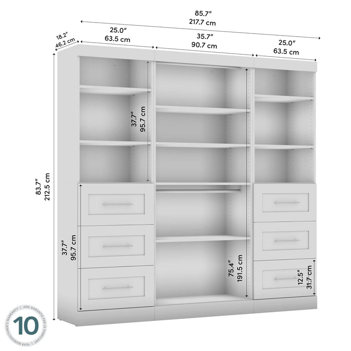 Modubox Closet Organizer Pur 86“ Closet Organizer - Available in 7 Colours