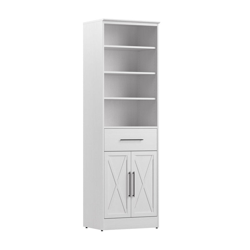 Modubox Closet Organizer Pure White Oak Key West 25W Closet Organizer with Drawer and Doors - Available in 2 Colours