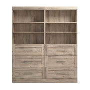 Modubox Closet Organizer Rustic Brown Pur 72W Closet Organization System with Drawers - Available in 4 Colours
