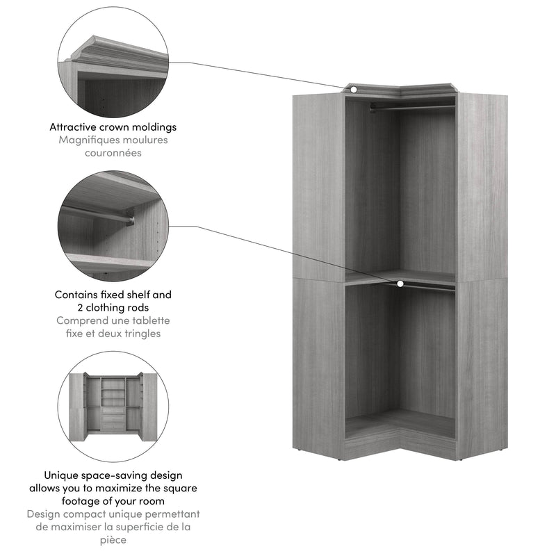 Modubox Closet Organizer Versatile 36” Corner Closet Organizer - Available in 3 Colours
