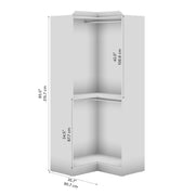 Modubox Closet Organizer Versatile 36” Corner Closet Organizer - Available in 3 Colours