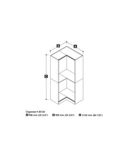 Modubox Closet Organizer Versatile 36” Corner Closet Organizer - Available in 3 Colours