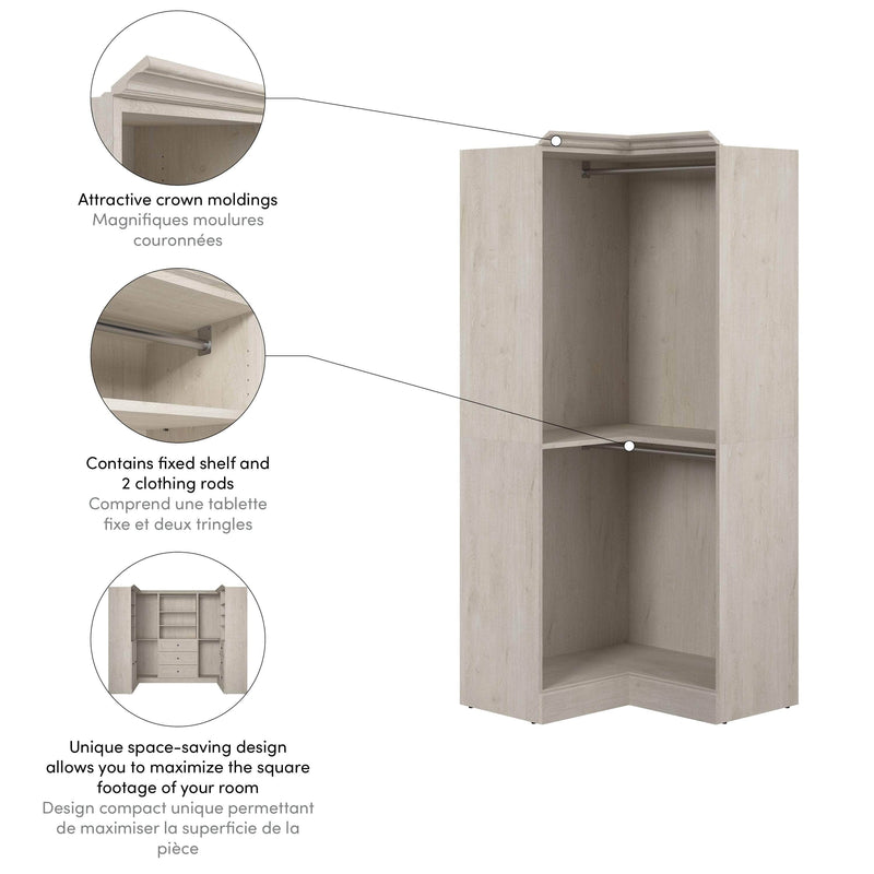 Modubox Closet Organizer Versatile 36” Corner Closet Organizer - Available in 3 Colours
