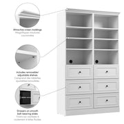 Modubox Closet Organizer Versatile 50W Closet Organization System with Drawers - Available in 2 Colours