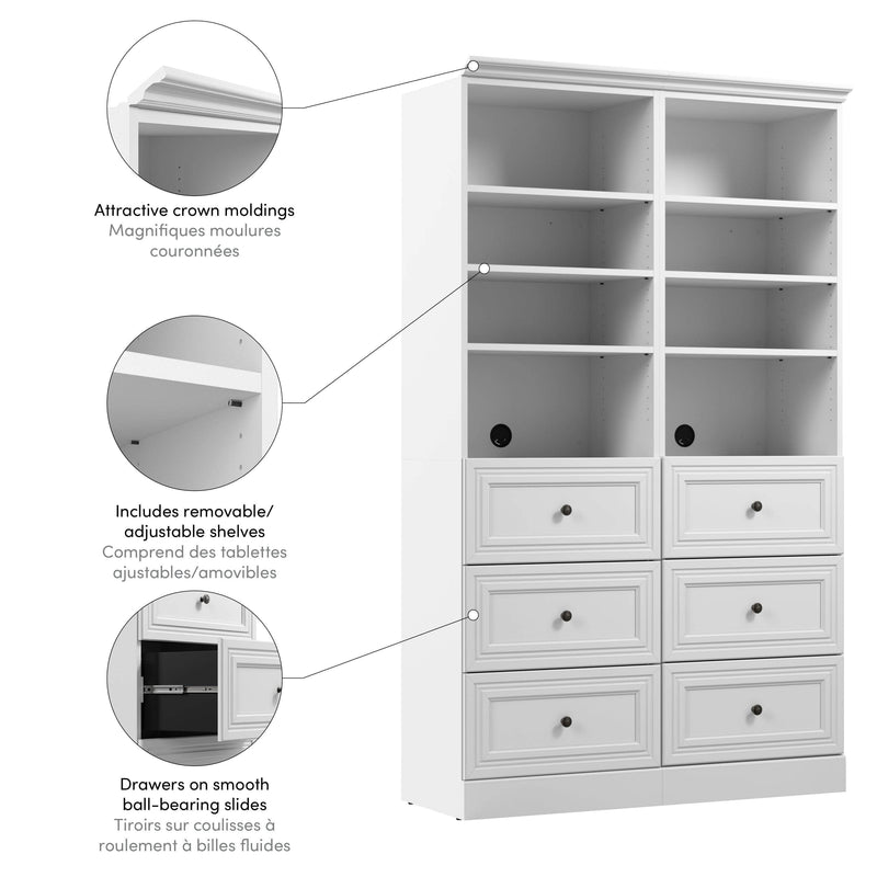 Modubox Closet Organizer Versatile 50W Closet Organization System with Drawers - Available in 2 Colours