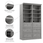 Modubox Closet Organizer Versatile 50W Closet Organization System with Drawers - Available in 2 Colours
