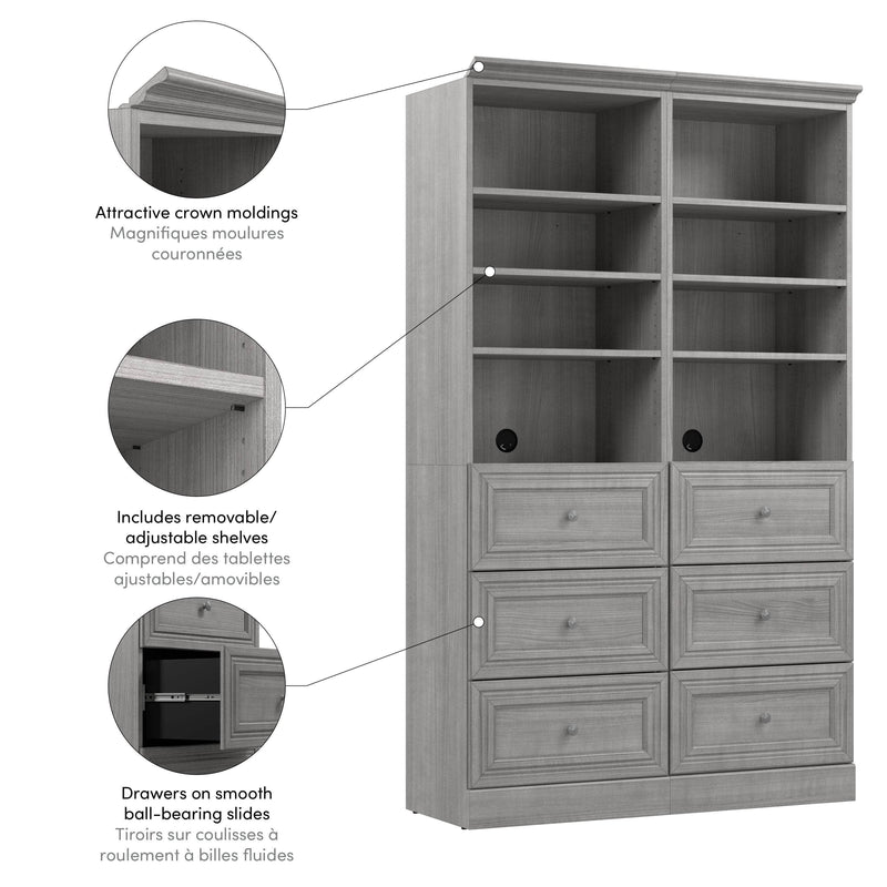 Modubox Closet Organizer Versatile 50W Closet Organization System with Drawers - Available in 2 Colours