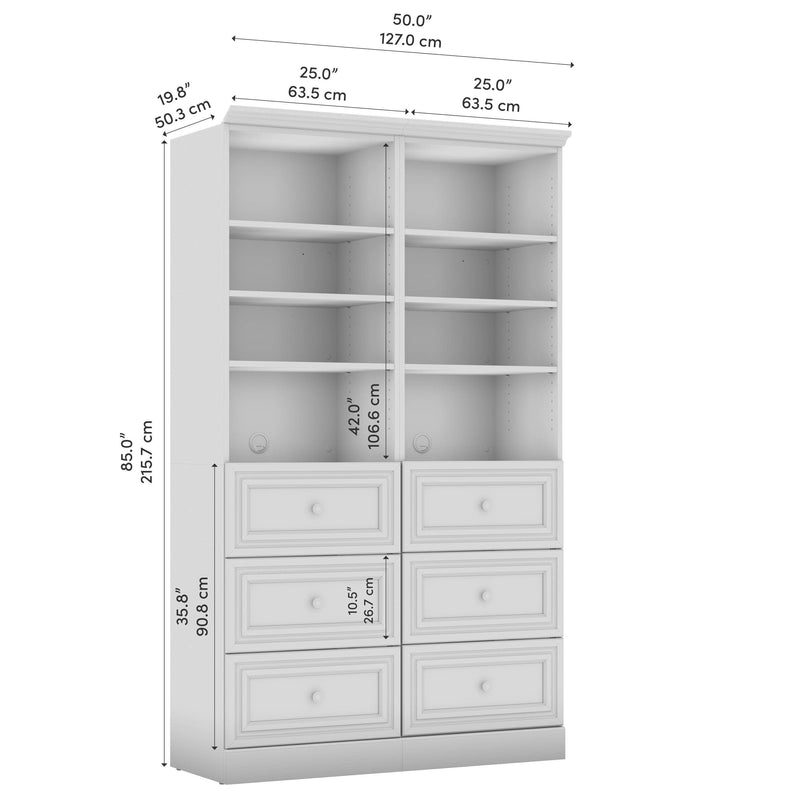 Modubox Closet Organizer Versatile 50W Closet Organization System with Drawers - Available in 2 Colours