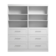 Modubox Closet Organizer White Pur 72W Closet Organization System with Drawers - Available in 4 Colours