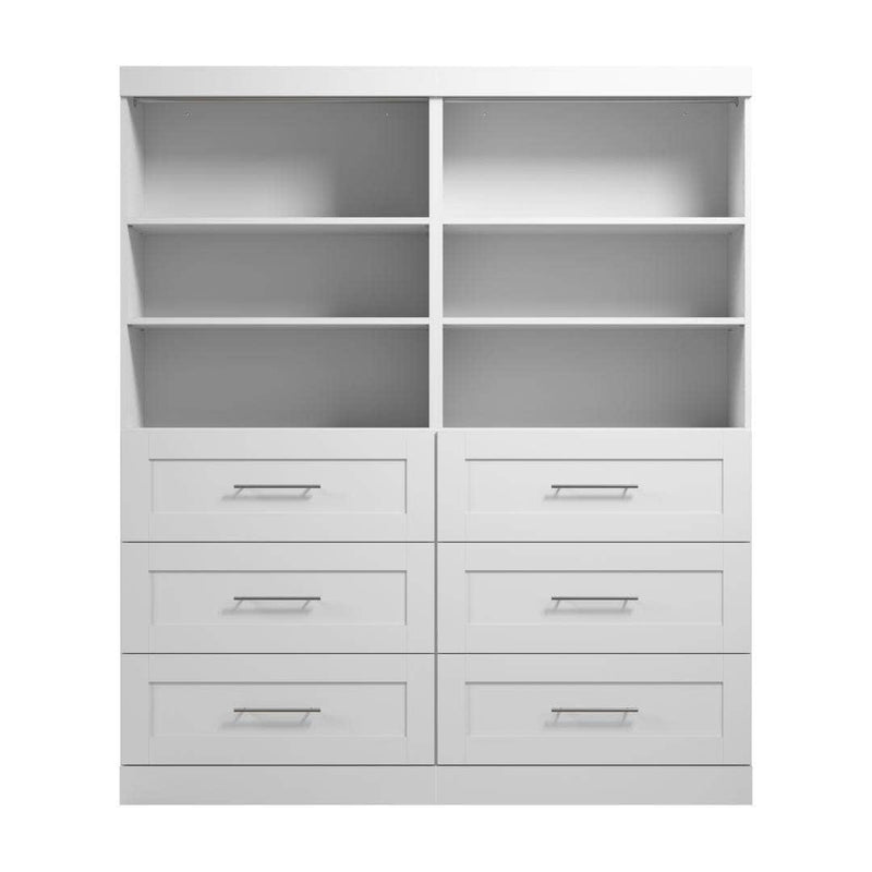 Modubox Closet Organizer White Pur 72W Closet Organization System with Drawers - Available in 4 Colours