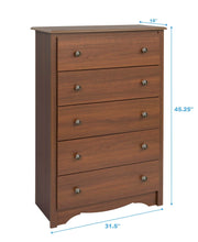Modubox Drawer Chest Sonoma 5-Drawer Chest - Available in 6 Colours