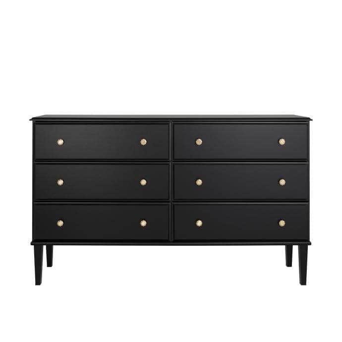 Modubox Dresser Black Lux 6 Drawer Dresser - Available in 2 Colours