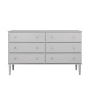Modubox Dresser Grey Lux 6 Drawer Dresser - Available in 2 Colours