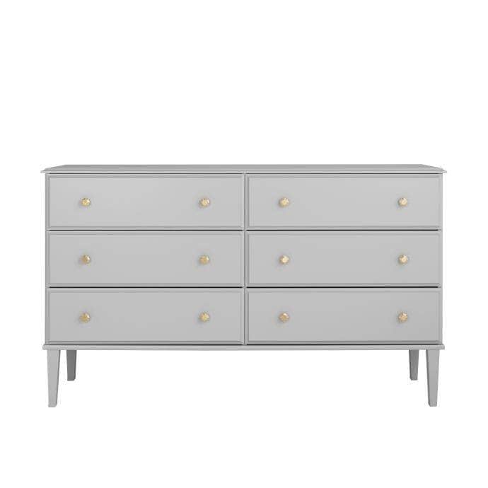 Modubox Dresser Grey Lux 6 Drawer Dresser - Available in 2 Colours